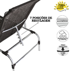 Conjunto 2 Espreguiçadeiras Em Alumínio Para Área De Piscina