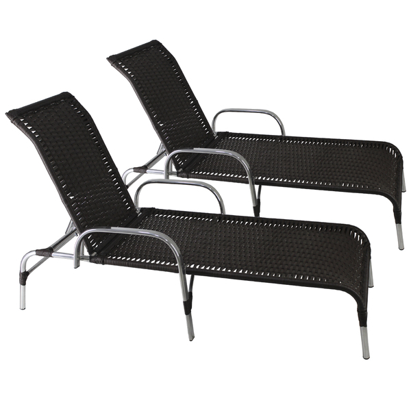 Conjunto 2 Espreguiçadeiras Esteira Em Alumínio Havaí Área De