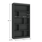 Conjunto 2 Estante Home Office Atenas Com Nicho Espresso Móve