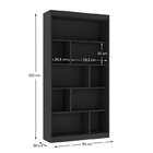 Conjunto 2 Estante Para Livros Atenas Com Nicho Espresso Móve