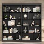 Conjunto 2 Estante Para Livros Atenas Com Nicho Espresso Móve