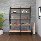 Conjunto 2 Estantes Altas 5 Prateleiras Estilo Industrial Con