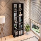 Conjunto 2 Estantes Horizontal Ou Vertical 5 Nichos 186cmx60c