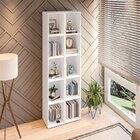 Conjunto 2 Estantes Horizontal Ou Vertical 5 Nichos 186cmx60c