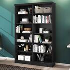 Conjunto 2 Estantes Livreiro Birmingham Preto Fosco