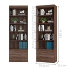 Conjunto 2 Estantes Livreiro Kenner Ébano Rústico