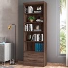 Conjunto 2 Estantes Livreiro Kenner Ébano Rústico