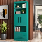 Conjunto 2 Estantes Livreiro Prairie Turquesa