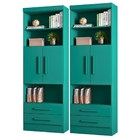 Conjunto 2 Estantes Livreiro Prairie Turquesa
