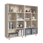 Conjunto 2 Estantes Multiuso 2 Portas E Nichos  Nature/verde