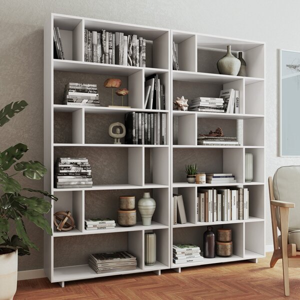 Conjunto 2 Estantes Para Livros Euforia Yescasa Branco