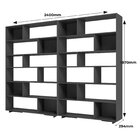 Conjunto 2 Estantes Para Livros Euforia Yescasa Preto