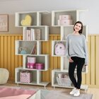 Conjunto 2 Estantes Verticais Com 5 Nichos 100% Mdf Off White