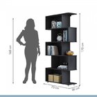 Conjunto 2 Estantes Verticais Com 5 Nichos Tigus Baby Preto