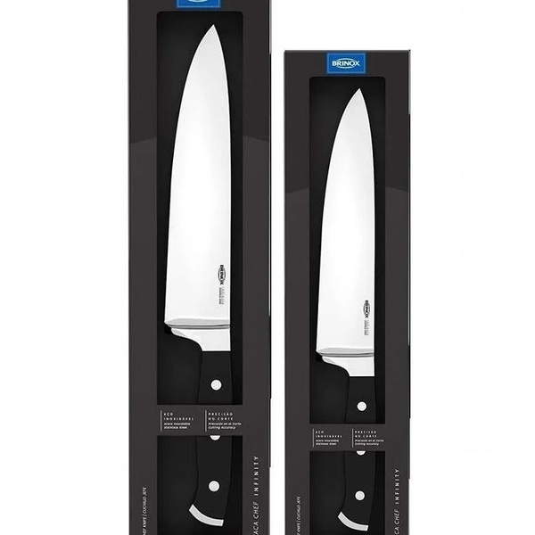 Conjunto 2 Facas Infinity Chef Brinox 6" E 8" Aço Inoxidável