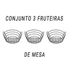 Conjunto 2 Fruteiras Redondas De Mesa Ø29cm Cromadas/ Preto P