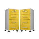 Conjunto 2 Gaveteiros Simba Branco Amarelo Flex