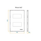 Conjunto 2 Interruptor Tecla Paralelo Separado 4x2 Preto Ebon