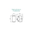 Conjunto 2 Interruptor Tecla Paralelo Separado 4x2 Sleek Marg