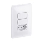 Conjunto 2 Interruptores Paralelos + 1 Tomada 10a - Pial Zeff