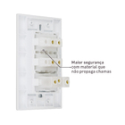 Conjunto 2 Interruptores Simples 16A/250V e Tomada 10A/250V Branco Modulare  Fame