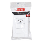 Conjunto 2 Interruptores Simples 16A/250V e Tomada 10A/250V Branco Modulare  Fame