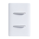 Conjunto 2 Interruptores Simples 4x2 Branca Dicompel