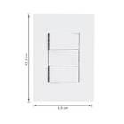 Conjunto 2 Interruptores Simples 4x2 com Suporte Branco Fosco Madrid Lexman