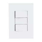 Conjunto 2 Interruptores Simples 4x2 com Suporte Branco Fosco Madrid Lexman