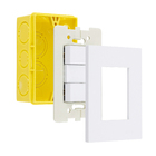 Conjunto 2 Interruptores Simples 4x2 com Suporte Branco Fosco Madrid Lexman