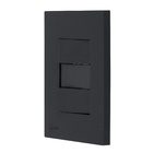 Conjunto 2 Interruptores Simples 4x2 com Suporte Preto Fosco Madrid Lexman