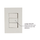 Conjunto 2 Interruptores Simples 4x2 com Suporte Titanium Madrid Lexman