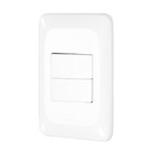 Conjunto 2 Interruptores Simples Branco Pial Pop Legrand