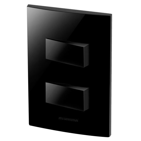 Conjunto 2 Interruptores Simples - Inova Black Piano - Blp07