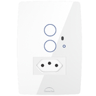 Conjunto 2 Interruptores Touch Wi-fi + 1 Tomada 20a - Diamond