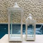 Conjunto 2 Lanternas Marroquinas Brancas 54x18cm