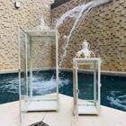 Conjunto 2 Lanternas Marroquinas Brancas 54x18cm