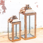 Conjunto 2 Lanternas Marroquinas Cobre C/ Alça De Corda