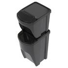 Conjunto 2 Lixeiras Empilháveis 20 L E 34 L Preta Plasútil