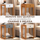 Conjunto 2 Mesa De Cabeceira Retrô Moderno Varias Cores Top B