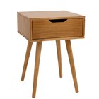 Conjunto 2 Mesas De Cabeceira 1 Gaveta Retrô  Nozes