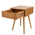 Conjunto 2 Mesas De Cabeceira 1 Gaveta Retrô  Nozes