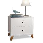 Conjunto 2 Mesas De Cabeceira 2 Gavetas Branco