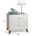Conjunto 2 Mesas De Cabeceira 2 Gavetas Branco