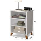 Conjunto 2 Mesas De Cabeceira 3 Nichos Branco