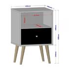 Conjunto 2 Mesas de Cabeceira Bruxelas Branco