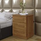 Conjunto 2 Mesas De Cabeceira Império Quarto Com 3 Gavetas