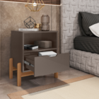 Conjunto 2 Mesas De Cabeceira Quarto para Cama Box Casal Mini