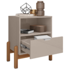 Conjunto 2 Mesas De Cabeceira Quarto para Cama Box Casal Mini