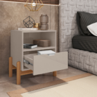 Conjunto 2 Mesas De Cabeceira Quarto para Cama Box Casal Mini